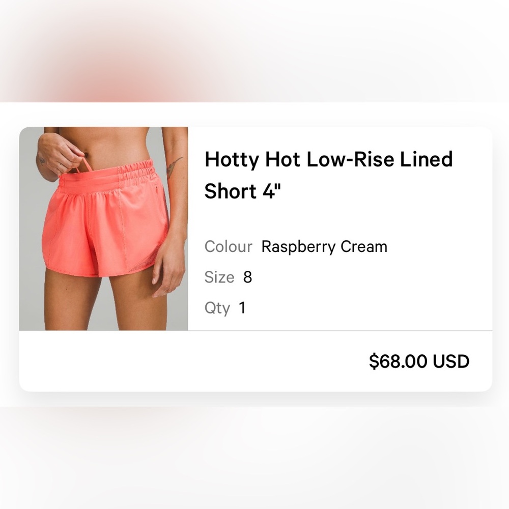 Lululemon - Women's Hotty Hot Low-Rise Shorts - Raspberry Cream